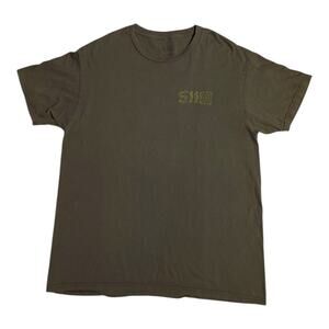 5.11 Tactical Army Green Stay Sharp Short Sleeve T-Shirt Size XL